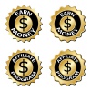 golden earn money affiliate program label vector