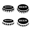 beer bottle cap black symbol vector