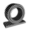 3D rack pinion spur gear wheel cogwheel vector