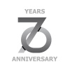 70 years anniversary symbol vector