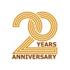 20 years anniversary symbol vector