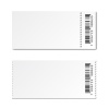 blank white paper ticket vector