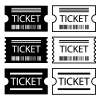 paper ticket symbol black white vector