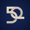 50 years anniversary paper number vector