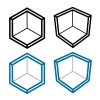 3D isometric empty room corner symbol vector