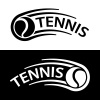 tennis ball motion line symbol vector