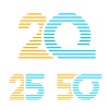20 25 50 anniversary line number vector