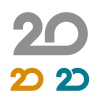 20 linked anniversary number vector