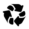 recycle black simple symbol vector
