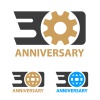 30 years anniversary industry gear globe number