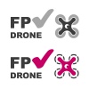 FPV drone check mark symbol vector